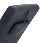 vidaXL Chaise longue de massage avec oreiller Gris Similicuir daim