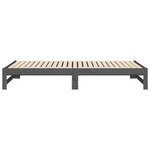 vidaXL Lit coulissant sans matelas gris 2x(90x200) cm