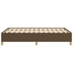 vidaXL Cadre de lit sans matelas marron foncé 120x190 cm tissu