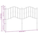 vidaXL Tête de lit métal noir 135 cm