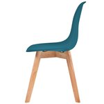 vidaXL Chaises à manger lot de 2 turquoise plastique