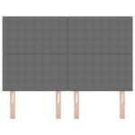 Tête de lit vidaXL Design simple Gris clair 140 cm en tissu velours
