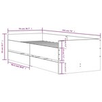 vidaXL Cadre de lit sans matelas sonoma gris 75x190 cm