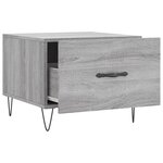 vidaXL Table basse Sonoma gris 50x50x40 cm Bois d'ingénierie