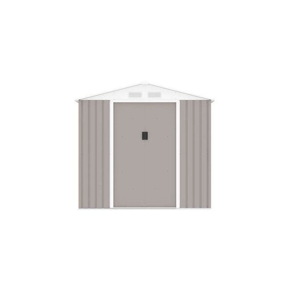 Abri de jardin en acier 4,07 m² - Kit d'ancrage inclus - Taupe