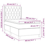 vidaXL Sommier à lattes de lit matelas et LED Rose 80x200 cm Velours