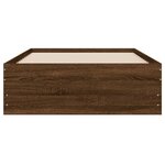 vidaXL Cadre de lit et tiroirs chêne marron 100x200 cm bois ingénierie