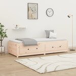 vidaXL Lit de jour 75x190 cm Petit simple Bois de pin massif