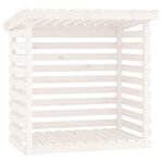 vidaXL Support pour bois de chauffage Blanc 108x73x108 cm Bois de pin