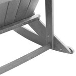 vidaXL fauteuil à bascule Adirondack gris clair 73.5x92x90 cm HDPE