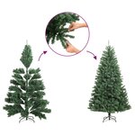 vidaXL Sapin de Noël artificiel mince avec support 120 cm PVC