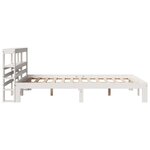 vidaXL Cadre de lit et tête de lit blanc 140x190 cm bois de pin massif