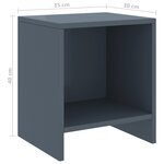 vidaXL Table de chevet Gris clair 35x30x40 cm Bois de pin massif