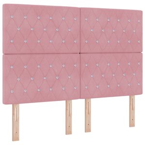 vidaXL Tête de Lit LED Rose 80 cm Velours