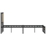 vidaXL Cadre de lit en métal sans matelas chêne sonoma 120x190 cm