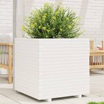 vidaXL Jardinière blanc 70x70x72 cm bois de pin massif
