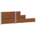 vidaXL Lit surélevé à 3 niveaux marron 120x80 cm bois pin massif