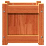 vidaXL Jardinière cire marron 31x31x31 cm bois de pin massif