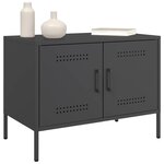 vidaXL Meubles TV 2 Pièces noir 68x39x50 5 cm acier