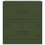 vidaXL Buffet vert olive 67x39x73 cm acier