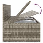 vidaXL Canapé de jardin 2 places avec coussins Gris Résine tressée