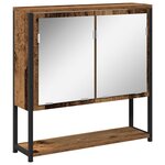 vidaXL Meuble de Salle de Bain avec Lavabo Intégré en Bois Vieilli