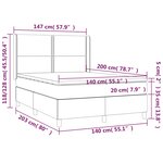 vidaXL Sommier à lattes de lit avec matelas Cappuccino 140x200 cm