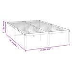 vidaXL Cadre de lit métal sans matelas blanc 120x200 cm