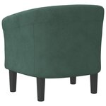 vidaXL Fauteuil cabriolet vert foncé velours