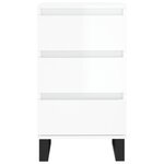 vidaXL Buffet blanc brillant 40x35x70 cm bois d'ingénierie