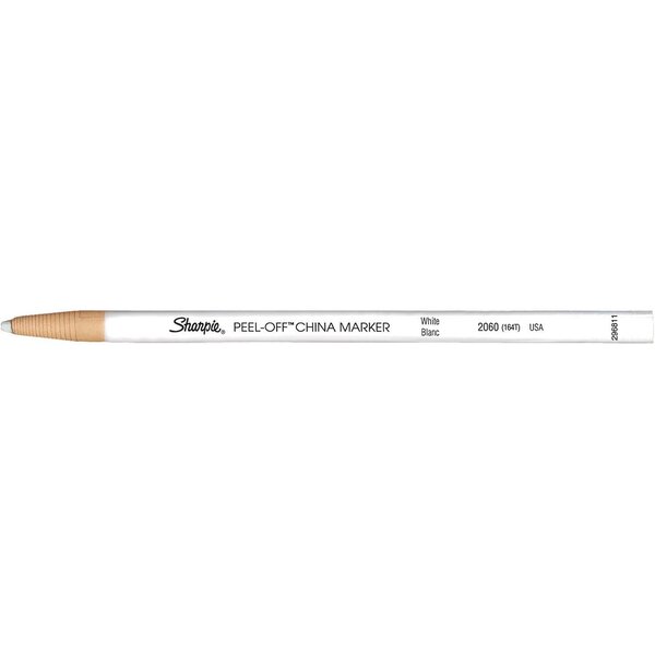 Marqueur polyvalent china marker peel off pointe fine 2 mm blanc sharpie
