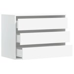 vidaXL Commode d'angle blanc 80x41x58 cm bois d'ingénierie