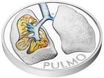Pièce de monnaie en Argent 1 Dollar g 31.1 (1 oz) Millésime 2025 Human Body LUNGS