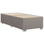 vidaXL Sommier à lattes de lit avec matelas Taupe 80x200 cm Tissu