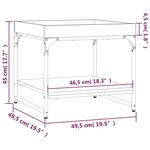 vidaXL Table basse sonoma gris 49 5x49 5x45 cm bois d'ingénierie