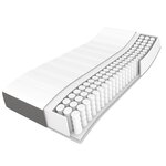 vidaXL Sommier à lattes de lit avec matelas Gris foncé 180x200cm Tissu