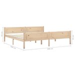 vidaXL Cadre de lit sans matelas bois massif de pin 200x200 cm