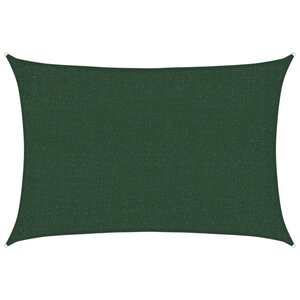 vidaXL Voile d'ombrage 160 g/m² Vert foncé 2x2 5 m PEHD