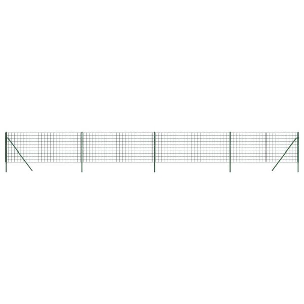 vidaXL Clôture en treillis métallique vert 0 8x10 m acier galvanisé