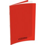 Cahier 24 x 32 96 pages grands carreaux couverture polypro rouge CONQUÉRANT