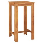 vidaXL Ensemble de bar de jardin 5 Pièces gris bois massif acacia rotin