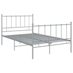vidaXL Cadre de lit sans matelas gris métal 120x200 cm