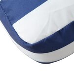 vidaXL Coussins de palette lot de 2 rayures bleues/blanches tissu