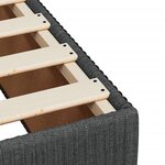 vidaXL Cadre de lit Gris foncé 90x200 cm Tissu