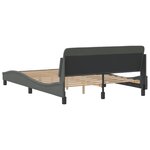 vidaXL Cadre de lit sans matelas gris foncé 120x200 cm tissu