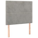 vidaXL Sommier à lattes de lit et matelas Gris clair 80x200 cm Velours