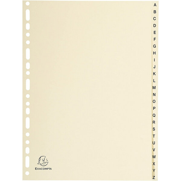 Intercalaires polypro - 26 positions - a z - a4 - exacompta