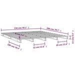 vidaXL Lit de palette blanc 150x200 cm bois de pin massif très grand