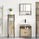 vidaXL Ensemble de meubles de salle de bain 3 pièces Chêne Sonoma en bois d'ingénierie