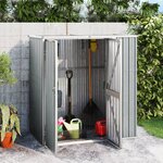 vidaXL Abri à outils de jardin Gris 161x89x161 cm Acier galvanisé